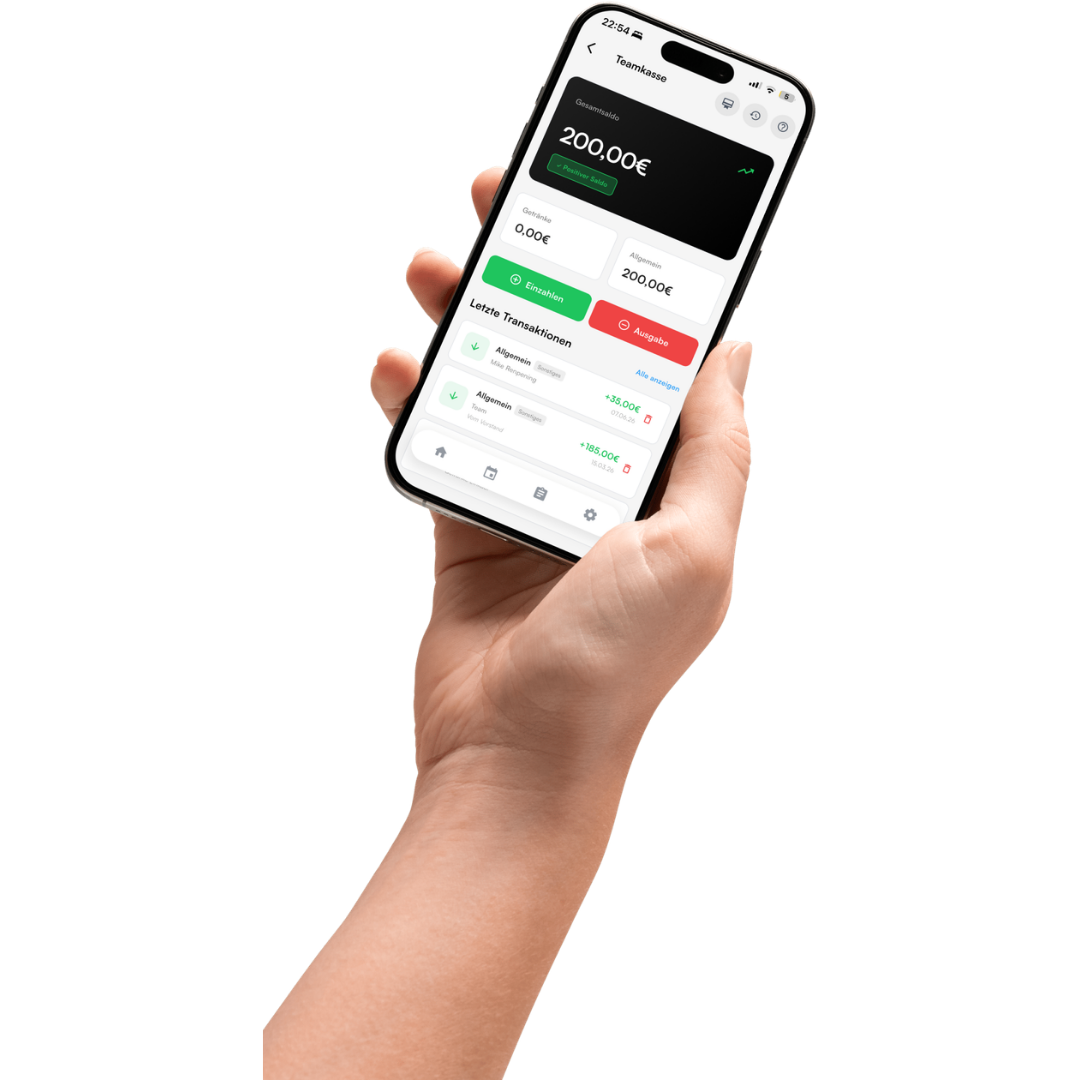 TeamX Kassen-App auf dem iPhone